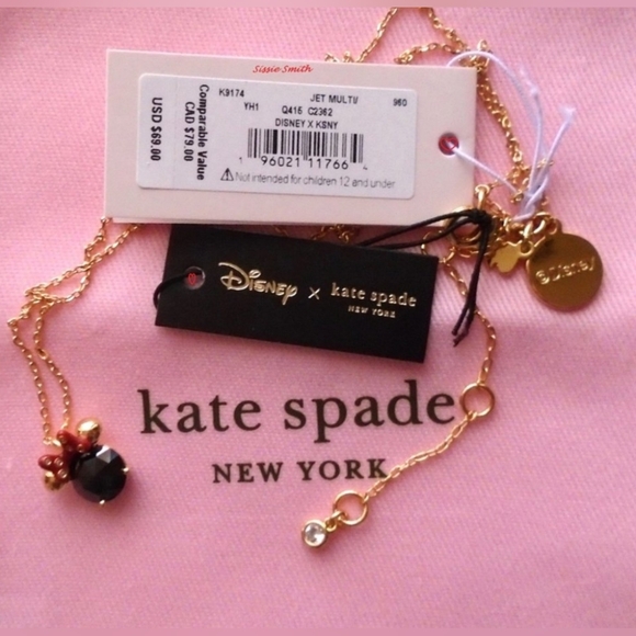 NWT Disney Kate Spade New York Minnie Mouse Necklace - Picture 3 of 3